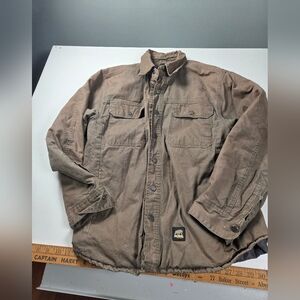 Berne Men’s Workwear Shirt Jacket/Coat  Lined Size Men’s Medium Tan/Brown